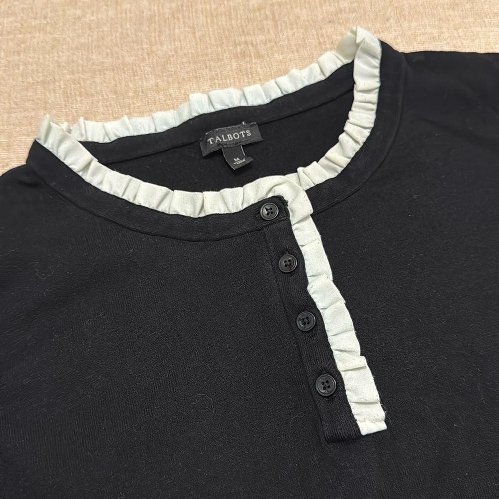 Talbots‎ Black Buttoned Sweater